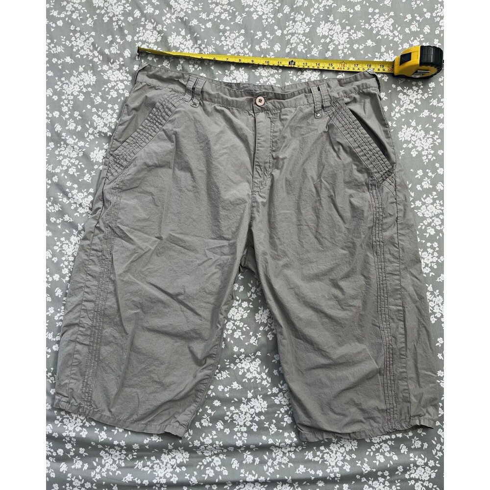 Y2K G by GUESS Gray Utility Pockets Shorts Mens 38 100% Cotton Solid Boardshorts